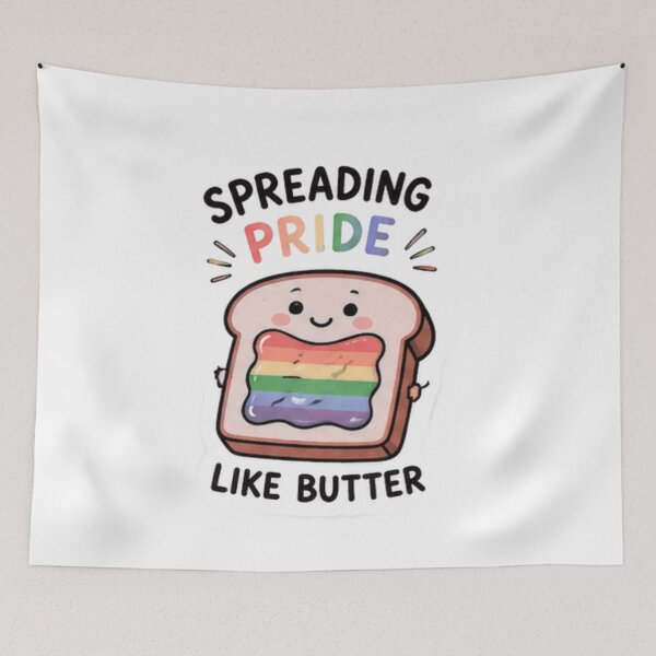 Item preview, Slice Slice Baby Pride Cute Rainbow Toast Sticker designed and sold by Pixanova.