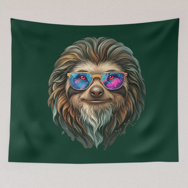 Item preview, Cool Sloth Wearing Retro Sunglasses Pop Art Portrait designed and sold by artscripts.