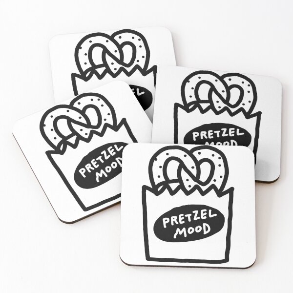 Item preview, Cute Pretzel Illustration, Pretzel Mood Funny Food Quote, Hand Drawn Bakery Doodle designed and sold by DaisyRooDesign.