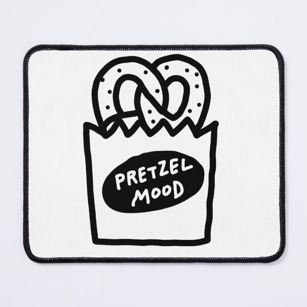 Item preview, Cute Pretzel Illustration, Pretzel Mood Funny Food Quote, Hand Drawn Bakery Doodle designed and sold by DaisyRooDesign.