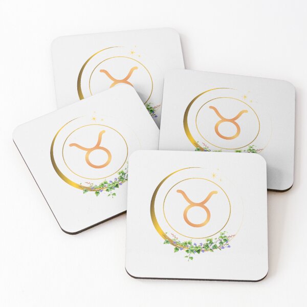 Item preview, Taurus Zodiac Sign with Botanical Wreath and Golden Moon designed and sold by MadeByMira.