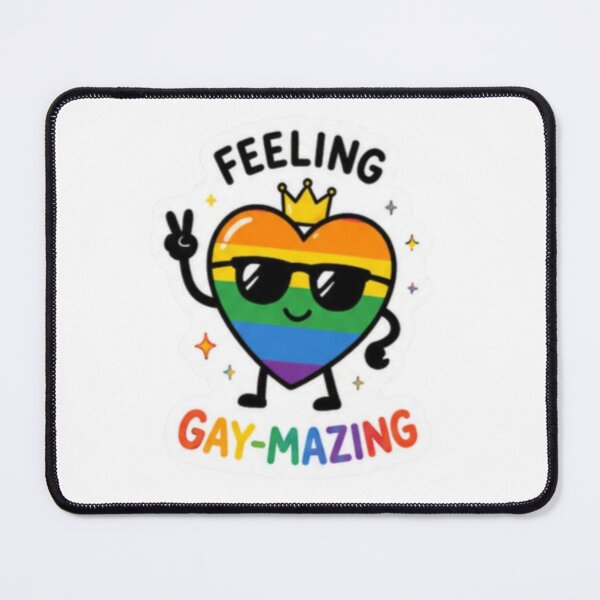 Item preview, Feeling Gay-Mazing Cute Rainbow Pride Heart Sticker designed and sold by Pixanova.