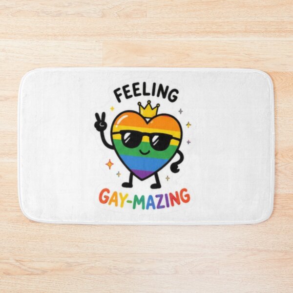 Item preview, Feeling Gay-Mazing Cute Rainbow Pride Heart Sticker designed and sold by Pixanova.