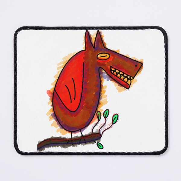 Item preview, Mythical Wolf Bird Primitive Folk Art designed and sold by Tkidredlii.