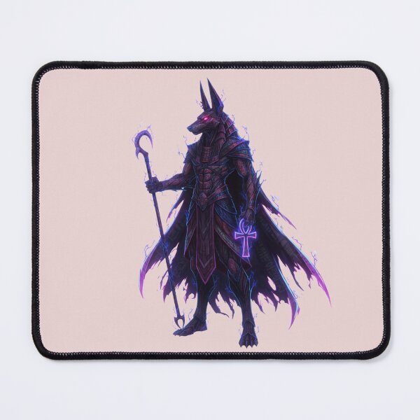 Item preview, Neon Anubis Egyptian God - Dark Fantasy Art designed and sold by Exquisite Design Studio „Paculówka”.