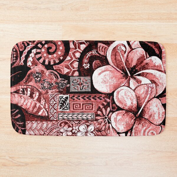 Item preview, Terracotta Hawaiian Hibiscus Abstract - Earthy Tribal Fine Art designed and sold by sunnthreads.