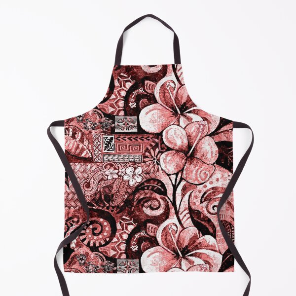 Item preview, Terracotta Hawaiian Hibiscus Abstract - Earthy Tribal Fine Art designed and sold by sunnthreads.