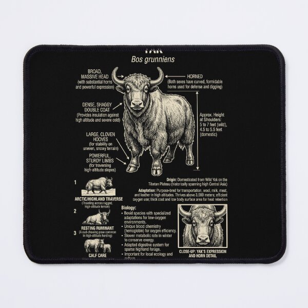 Item preview, Yak Scientific Anatomy Biology Animal Lover designed and sold by Kimberley King Art  King Art.