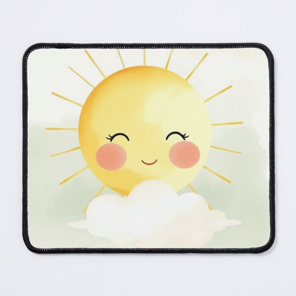 Item preview, Cute Watercolor Smiling Sun Nursery Decor designed and sold by Vida e Arte.
