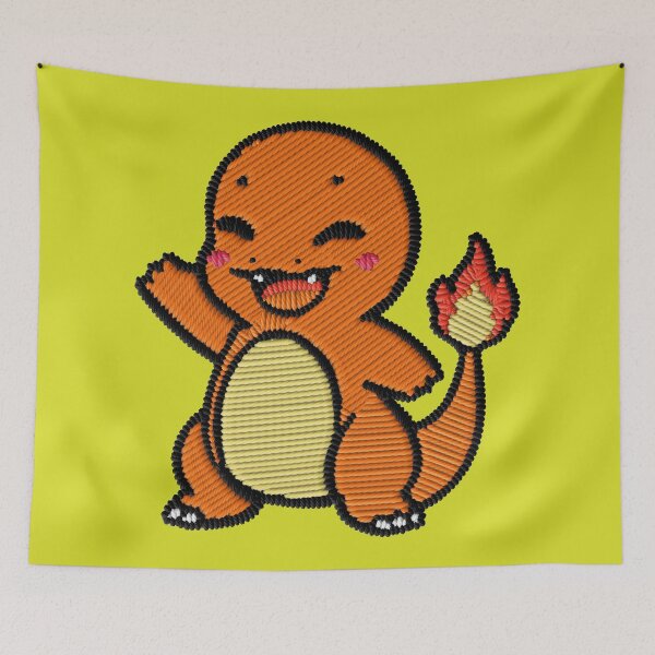 Item preview, Orange Baby dragon Patch Style Design | Cozy Hand-Stitched Retro Creature Artwork designed and sold by · GAMING SOUL ·.