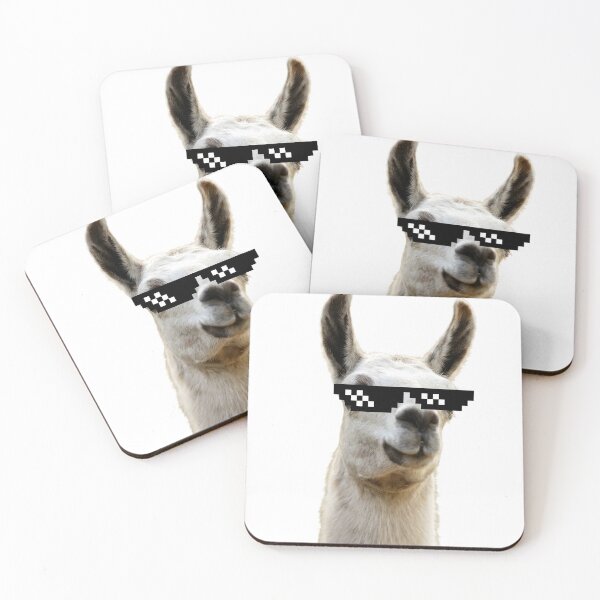 Item preview, Thug Life Llama Deal With It Retro Pixel Sunglasses designed and sold by XIKEXI.