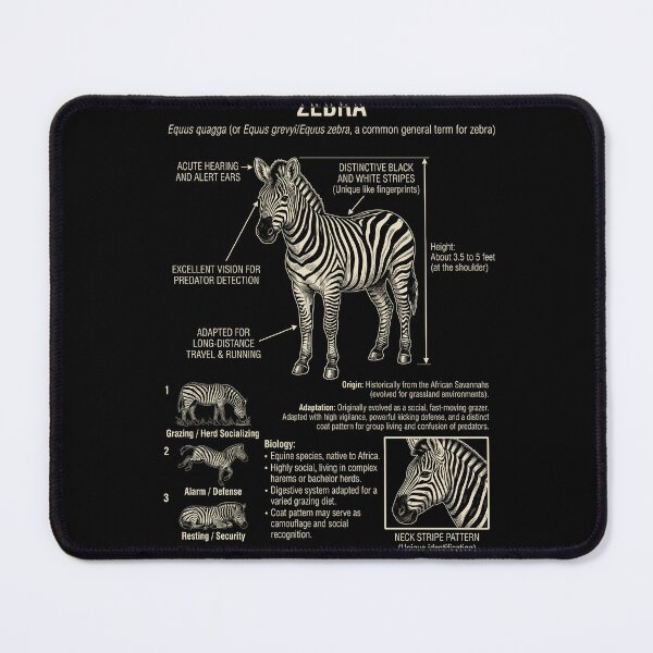 Item preview, Zebra Scientific Anatomy Biology Animal Lover designed and sold by Kimberley King Art  King Art.