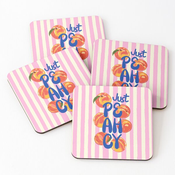 Item preview, Just Peachy Pink Stripes Peach Fruit Design designed and sold by MaiZephyr.