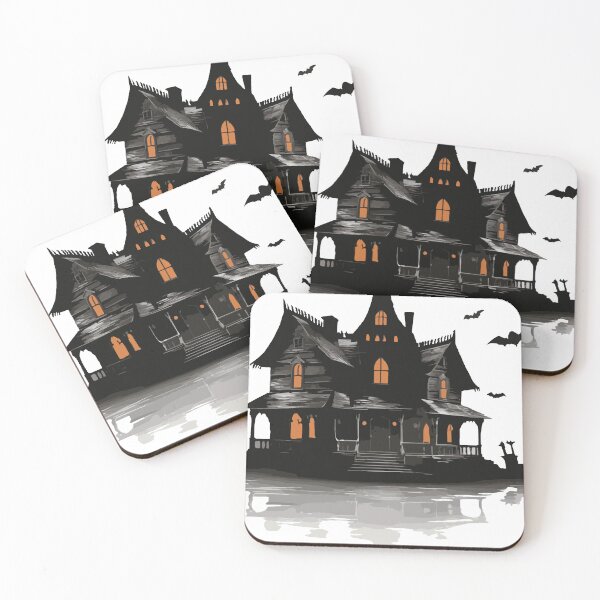 Item preview, Spooky Haunted House Halloween Silhouette Vector designed and sold by ECCreationx.