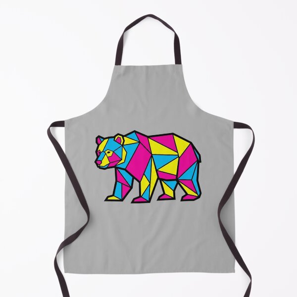 Item preview, Neo Brutalism Bear Illustration - Bold Flat Colors Geometric Low Poly Animal designed and sold by Clintora.