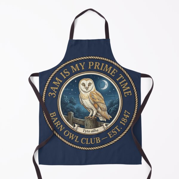 Item preview, 3am Is My Prime Time Barn Owl Club Humor Badge designed and sold by CalmCapy Co.