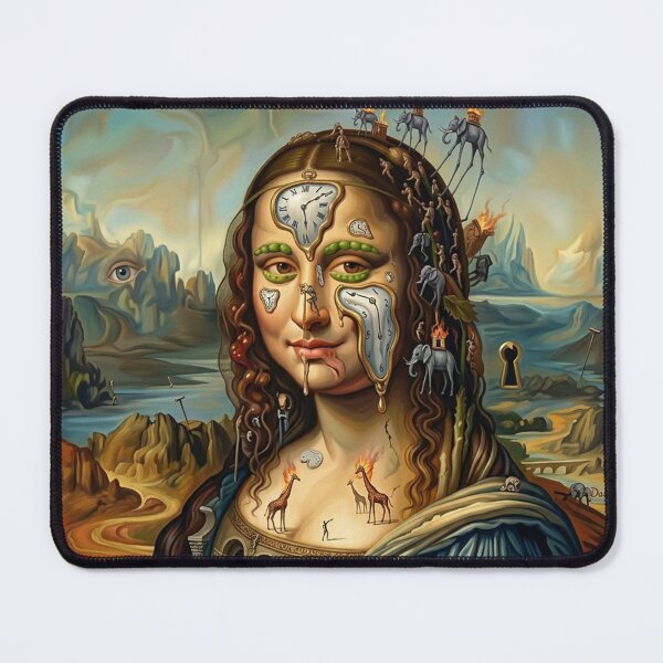 Aperçu de l'œuvre Mona Lisa Dali créée et vendue par Plumcharmeurs.
