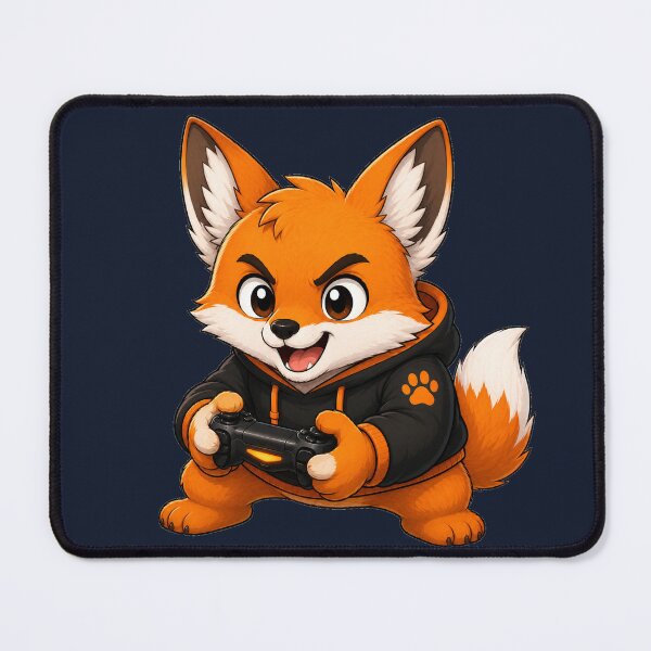 Item preview, Cute Fox Gamer Controller Orange Hoodie Art designed and sold by Seculinator.