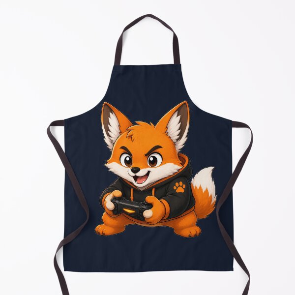 Item preview, Cute Fox Gamer Controller Orange Hoodie Art designed and sold by Seculinator.
