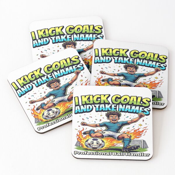 Item preview, I Kick Goals and Take Names – Funny Soccer T-Shirt | Professional Ball Handler Cartoon Football Graphic Tee designed and sold by Sushikidsntoddlers.