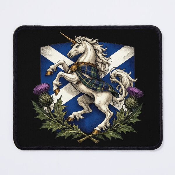 Item preview, Scottish Unicorn Flag Saltire Heritage Thistle Sticker designed and sold by ArcanePrintsxo.