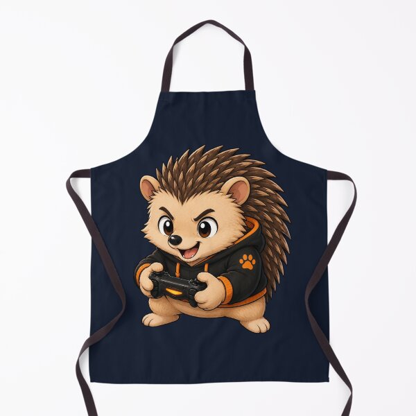 Item preview, Cute Hedgehog Gamer Controller Orange Hoodie Art designed and sold by Seculinator.