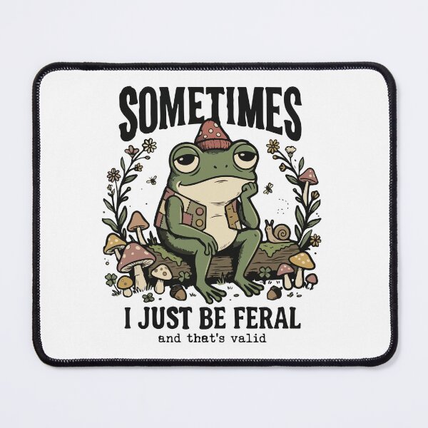 Item preview, Sometimes I Just Be Feral Cottagecore Frog designed and sold by MotivaChic.