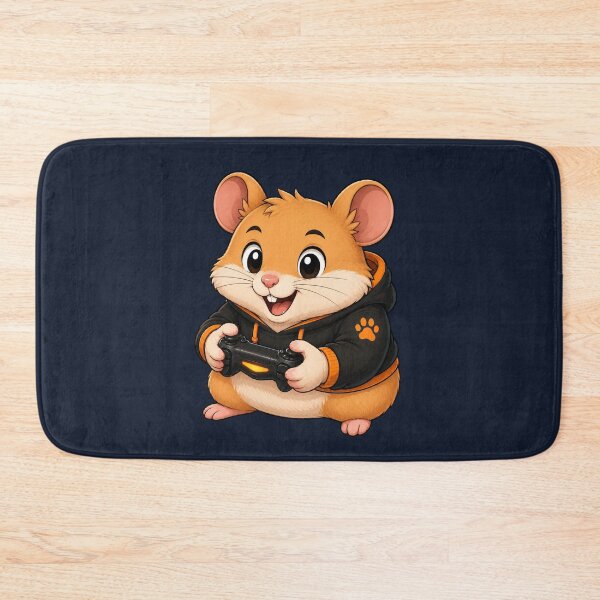 Item preview, Cute Hamster Gamer Controller Orange Hoodie Art designed and sold by Seculinator.