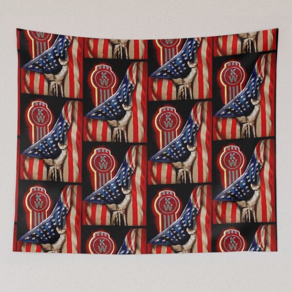 Item preview, Patriotic Kenworth Trucker American Flag Pride designed and sold by vincenttamelas.