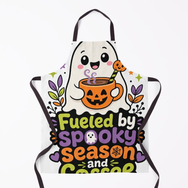 Item preview, Spooky Season And Coffee Ghost - Cute Spooky Season Halloween Sticker designed and sold by VisualArtsOasis.