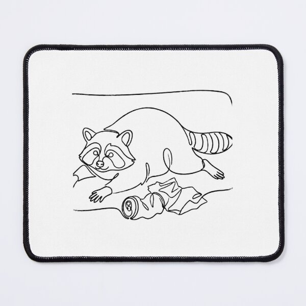 Item preview, Single Line Art Trash Panda Raccoon - Minimalist Raccoon Sploot 80s Retro designed and sold by Clintora.