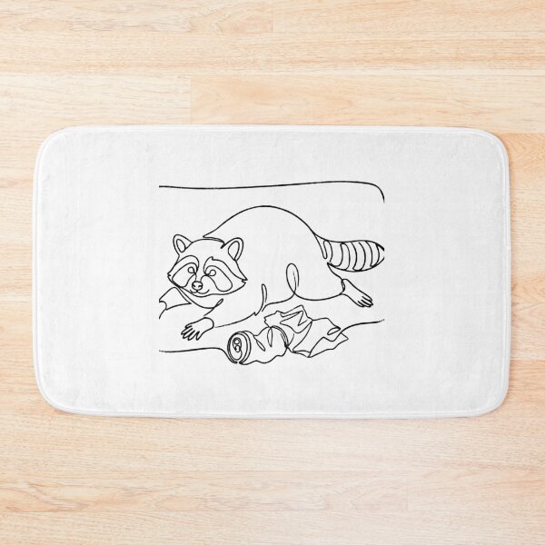 Item preview, Single Line Art Trash Panda Raccoon - Minimalist Raccoon Sploot 80s Retro designed and sold by Clintora.