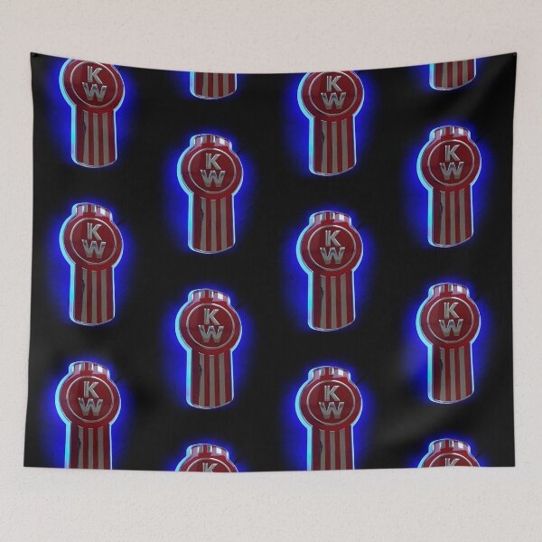 Item preview, Glowing Blue Neon Kenworth Truck Emblem Logo designed and sold by vincenttamelas.