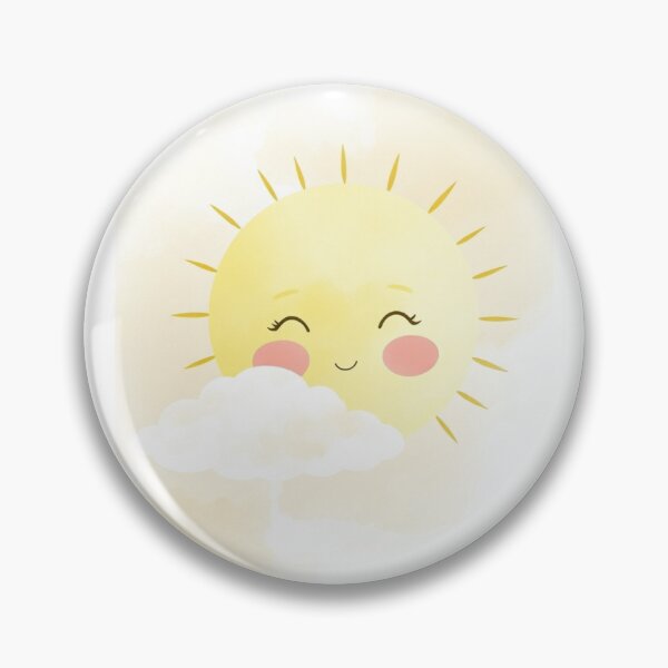 Item preview, Cute Watercolor Sun and Cloud Nursery Print designed and sold by Vida e Arte.