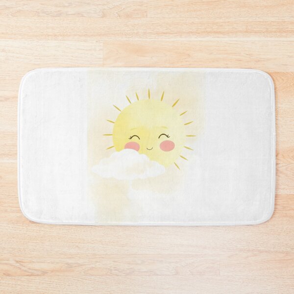 Item preview, Cute Watercolor Sun and Cloud Nursery Print designed and sold by Vida e Arte.