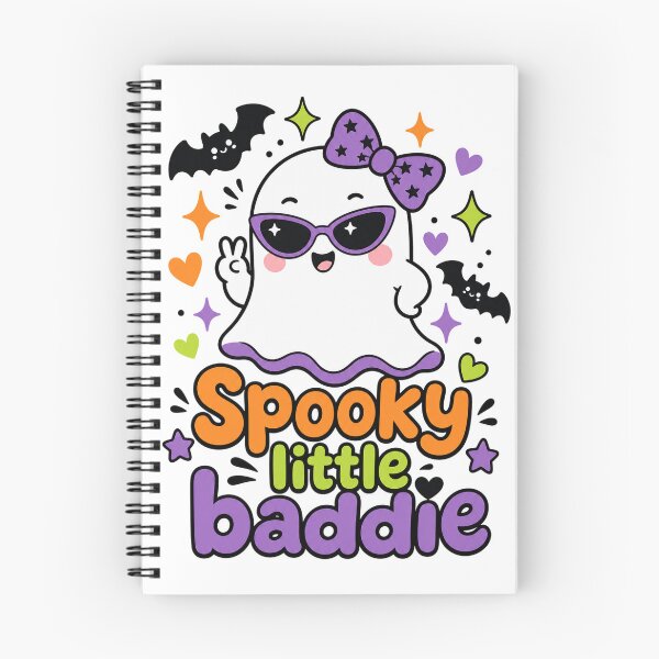 Item preview, Spooky Little Baddie Ghost - Cute Spooky Season Halloween Sticker designed and sold by VisualArtsOasis.