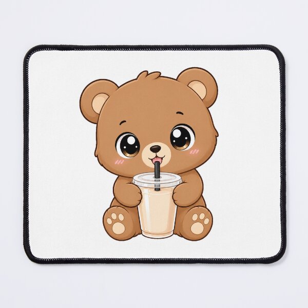 Item preview, Cute Teddy Bear Drinking Bubble Boba Tea designed and sold by Seculinator.