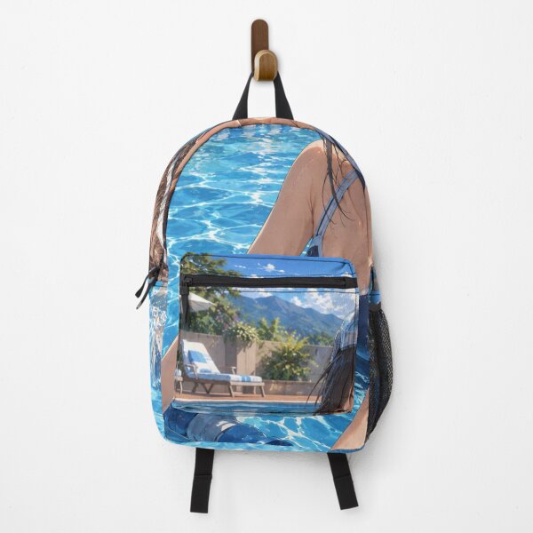 Item preview, Original Anime Swimming Girl | Summer Pool Adventure Illustration designed and sold by Sticleg.
