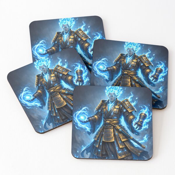 Item preview, Samurai Elemental Blue – Mystic Warrior Digital Art designed and sold by Neo Tokio.