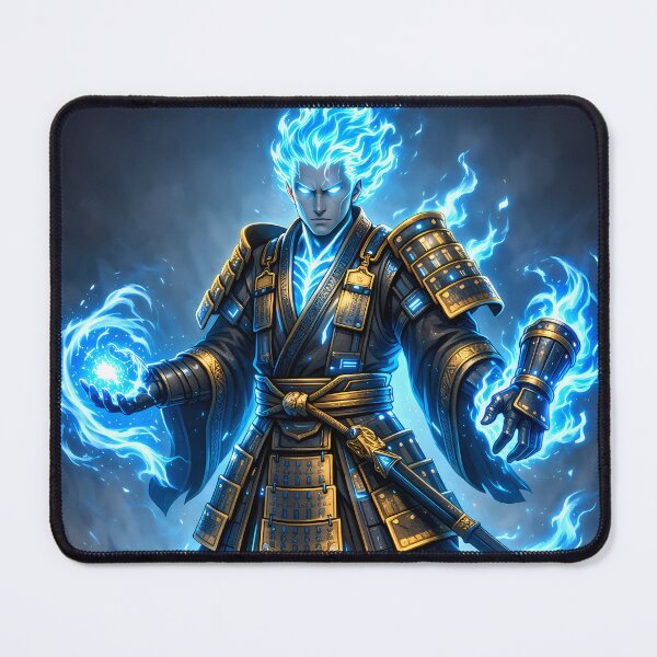 Item preview, Samurai Elemental Blue – Mystic Warrior Digital Art designed and sold by Neo Tokio.