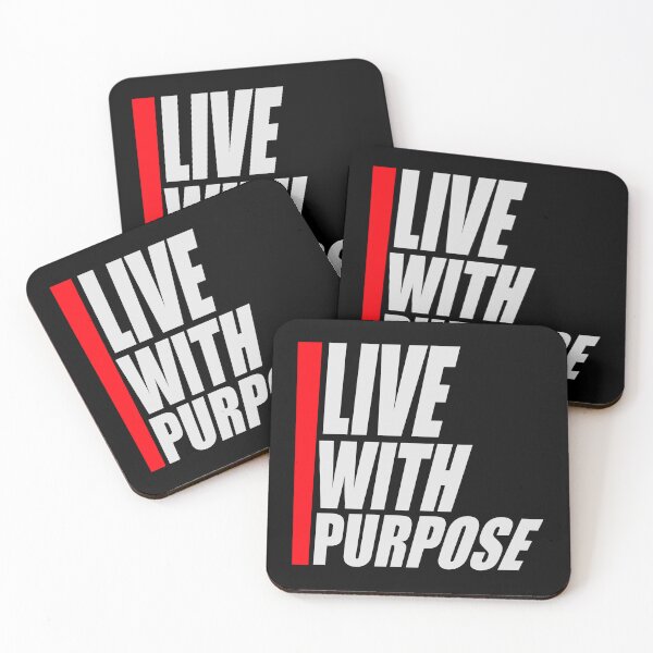 Item preview, Live With Purpose Bold Motivational Mindset Quote designed and sold by shirt-o-mat.