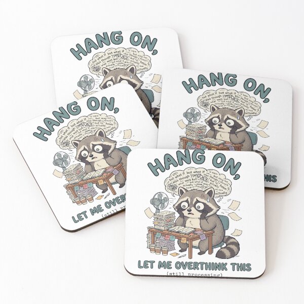 Item preview, Hang On Let Me Overthink This Raccoon designed and sold by MotivaChic.
