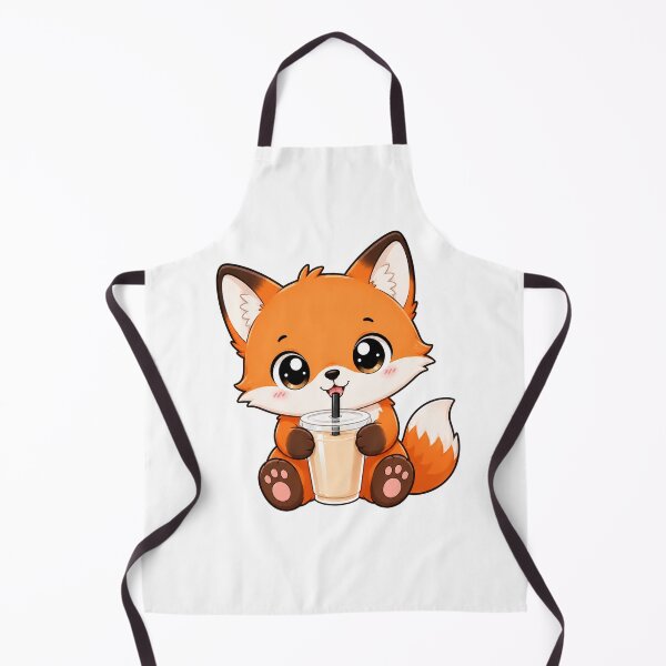 Item preview, Cute Fox Drinking Bubble Boba Milk Tea designed and sold by Seculinator.