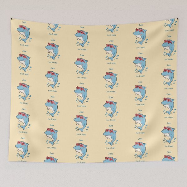 Item preview, June Dolphin – Free & Happy designed and sold by TheRightNotes.