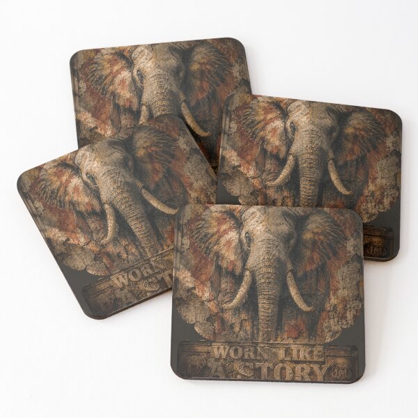 Item preview, Operator Worn Like A Story Elephant Stoic Founder Canvas Print designed and sold by SavannaStrikes.