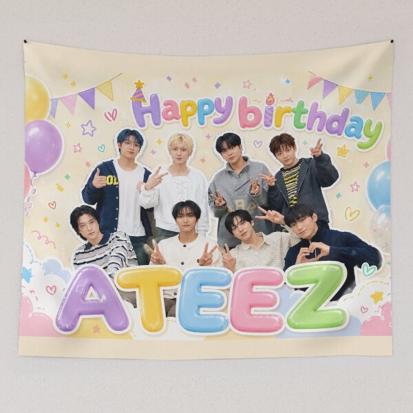 Item preview, Happy BIRTHDAY ATEEZ KPOP designed and sold by jaofnn.