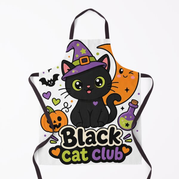 Item preview, Black Cat Club - Cute Spooky Season Halloween Sticker designed and sold by VisualArtsOasis.