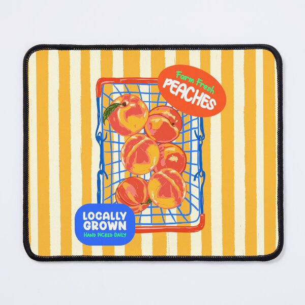 Item preview, Farm Fresh Peaches Summer Grocery Cart Illustration designed and sold by MaiZephyr.
