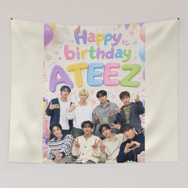Item preview, Happy BIRTHDAY ATEEZ KPOP designed and sold by jaofnn.
