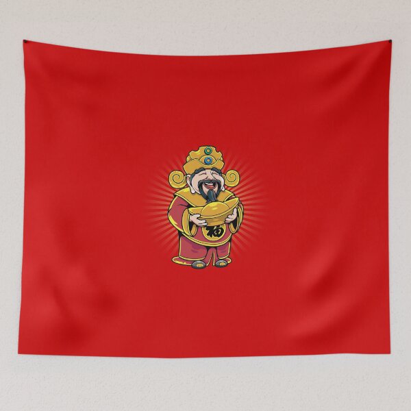 Item preview, Smiling Chinese Wealth God Holding Golden Sycee designed and sold by Lexkon Liu's art.